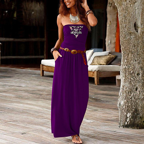 Women's Sheath Dress Maxi long Dress Black Purple Red Wine Army Green Dusty Rose Green Royal Blue Dark Gray Navy Blue Sleeveless Letter Animal Summer Strapless Formal 2021 S M L XL XXL
Women's Sheath Dress Maxi long Dress Black Purple Red Wine Army Green Dusty Rose Green Royal Blue Dark Gray Navy Blue Sleeveless Letter Animal Summer Strapless Formal 2021 S M L XL XXL