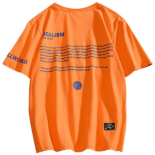 Men's Unisex T shirt Hot Stamping Graphic Prints Letter Plus Size Print Short Sleeve Casual Tops 100% Cotton Basic Casual Fashion White Black Orange
Men's Unisex T shirt Hot Stamping Graphic Prints Letter Plus Size Print Short Sleeve Casual Tops 100% Cotton Basic Casual Fashion White Black Orange