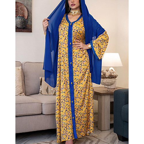 Women's Kaftan Dress Maxi long Dress Gold Long Sleeve Solid Color Patchwork Summer Round Neck Casual 2021 S M L XL XXL
Women's Kaftan Dress Maxi long Dress Gold Long Sleeve Solid Color Patchwork Summer Round Neck Casual 2021 S M L XL XXL