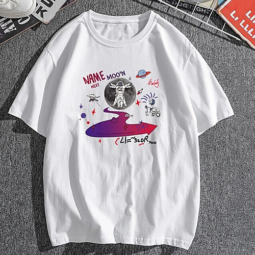 Men's Unisex T shirt Hot Stamping Graphic Prints Astronaut Plus Size Print Short Sleeve Daily Tops 100% Cotton Fashion Vintage Classic White
Men's Unisex T shirt Hot Stamping Graphic Prints Astronaut Plus Size Print Short Sleeve Daily Tops 100% Cotton Fashion Vintage Classic White