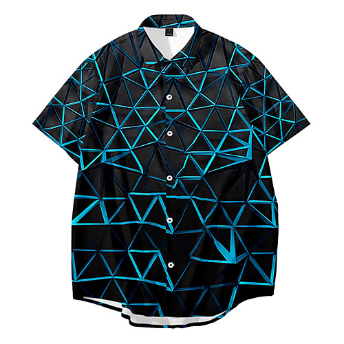 Men's Shirt 3D Print Geometry Button-Down 3D Print Short Sleeve Daily Tops Casual Fashion Blue
Men's Shirt 3D Print Geometry Button-Down 3D Print Short Sleeve Daily Tops Casual Fashion Blue