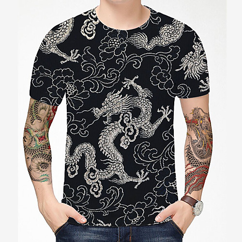 Men's T shirt 3D Print Dragon Graphic Graphic Prints 3D Print Short Sleeve Daily Tops Chinese Style Casual Blue and White Emerald Green Red / White
Men's T shirt 3D Print Dragon Graphic Graphic Prints 3D Print Short Sleeve Daily Tops Chinese Style Casual Blue and White Emerald Green Red / White