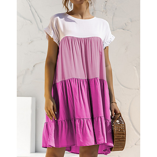 Women's Chiffon Dress Short Mini Dress Blue Red Yellow Orange Khaki Light Blue Short Sleeve Solid Color Color Block Patchwork Summer Round Neck Casual 2021 S M L XL XXL
Women's Chiffon Dress Short Mini Dress Blue Red Yellow Orange Khaki Light Blue Short Sleeve Solid Color Color Block Patchwork Summer Round Neck Casual 2021 S M L XL XXL