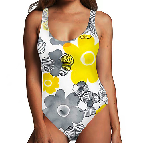 Women's One Piece Monokini Swimsuit Tummy Control Print Color Block Floral Yellow Swimwear Bodysuit Strap Bathing Suits New Fashion Sexy
Women's One Piece Monokini Swimsuit Tummy Control Print Color Block Floral Yellow Swimwear Bodysuit Strap Bathing Suits New Fashion Sexy