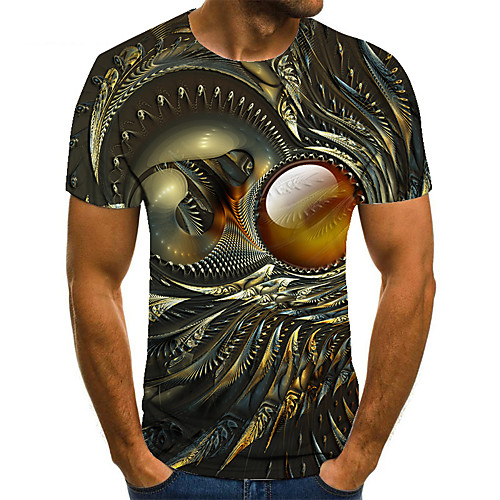 Men's T shirt 3D Print Geometric 3D Print Print Short Sleeve Casual Tops Casual Fashion Khaki
Men's T shirt 3D Print Geometric 3D Print Print Short Sleeve Casual Tops Casual Fashion Khaki