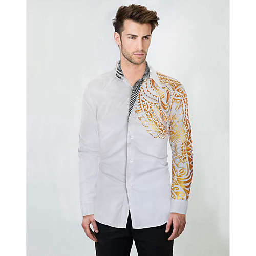 Men's Shirt Pigment Print Graphic Print Long Sleeve Street Tops Luxury Fashion Streetwear Punk & Gothic White Black Red
Men's Shirt Pigment Print Graphic Print Long Sleeve Street Tops Luxury Fashion Streetwear Punk & Gothic White Black Red