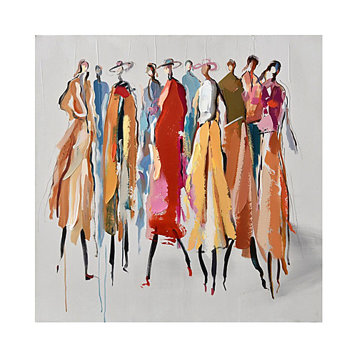 Oil Painting Hand Painted Square Abstract People Modern Rolled Canvas (No Frame)
Oil Painting Hand Painted Square Abstract People Modern Rolled Canvas (No Frame)