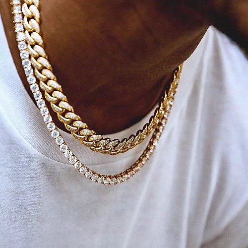 Men's Necklace Cuban Link Trendy Alloy Gold Silver 55 cm Necklace Jewelry For Street
Men's Necklace Cuban Link Trendy Alloy Gold Silver 55 cm Necklace Jewelry For Street