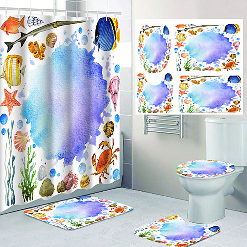 Four-piece Design of Bathroom Waterproof Shower Curtain and Leisure Toilet Floor Mat
Four-piece Design of Bathroom Waterproof Shower Curtain and Leisure Toilet Floor Mat