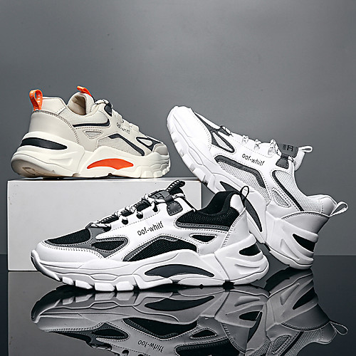 Men's Trainers Athletic Shoes Sporty Casual Daily Outdoor Running Shoes Walking Shoes PU Elastic Fabric Breathable Non-slipping Wear Proof White Black Beige Fall Spring
Men's Trainers Athletic Shoes Sporty Casual Daily Outdoor Running Shoes Walking Shoes PU Elastic Fabric Breathable Non-slipping Wear Proof White Black Beige Fall Spring