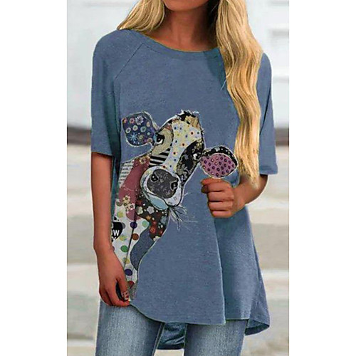 Women's T Shirt Dress Tee Dress Short Mini Dress Blue Green Gray Short Sleeve Animal Print Summer Round Neck Casual 2021 M L XL XXL 3XL
Women's T Shirt Dress Tee Dress Short Mini Dress Blue Green Gray Short Sleeve Animal Print Summer Round Neck Casual 2021 M L XL XXL 3XL