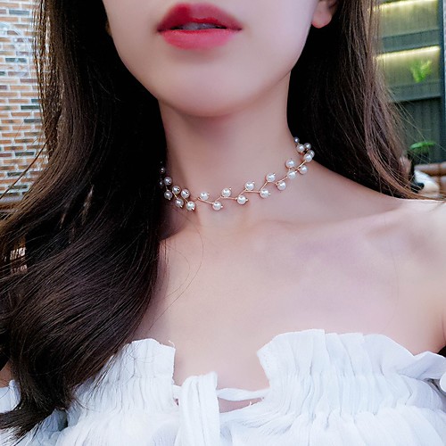 Women's Choker Necklace Pearl Necklace Fashion Alloy Gold Silver 20-30 cm Necklace Jewelry 1pc For
Women's Choker Necklace Pearl Necklace Fashion Alloy Gold Silver 20-30 cm Necklace Jewelry 1pc For