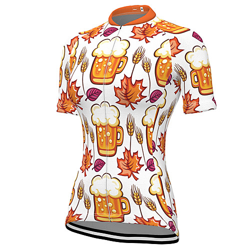 21Grams Women's Short Sleeve Cycling Jersey Spandex White Leaf Bike Top Mountain Bike MTB Road Bike Cycling Breathable Sports Clothing Apparel / Stretchy / Athleisure
21Grams Women's Short Sleeve Cycling Jersey Spandex White Leaf Bike Top Mountain Bike MTB Road Bike Cycling Breathable Sports Clothing Apparel / Stretchy / Athleisure