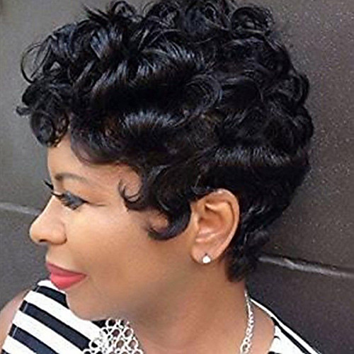 Synthetic Wig Curly Asymmetrical Short Bob Wig Short Black Synthetic Hair Women's Cosplay Party Fashion Black
Synthetic Wig Curly Asymmetrical Short Bob Wig Short Black Synthetic Hair Women's Cosplay Party Fashion Black