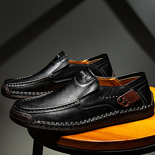 Men's Loafers & Slip-Ons Casual Daily Walking Shoes Cowhide Breathable Non-slipping Wear Proof Light Brown Dark Brown Black Spring
Men's Loafers & Slip-Ons Casual Daily Walking Shoes Cowhide Breathable Non-slipping Wear Proof Light Brown Dark Brown Black Spring
