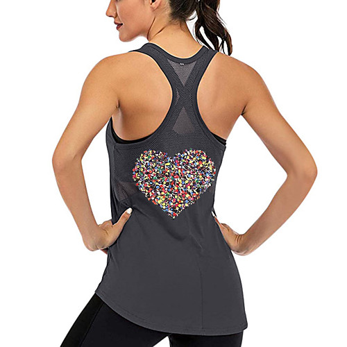 Women's Yoga Top Racerback Patchwork Heart Dark Grey Black Purple Burgundy Dark Green Mesh Cotton Fitness Gym Workout Running Tank Top T Shirt Sport Activewear Lightweight Breathable Quick Dry
Women's Yoga Top Racerback Patchwork Heart Dark Grey Black Purple Burgundy Dark Green Mesh Cotton Fitness Gym Workout Running Tank Top T Shirt Sport Activewear Lightweight Breathable Quick Dry