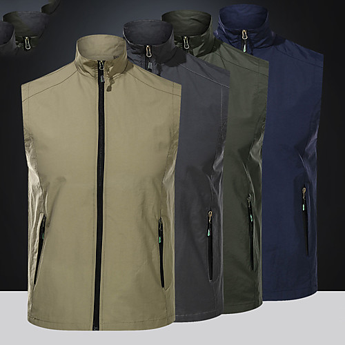 Men's Hiking Vest / Gilet Fishing Vest Sleeveless Vest / Gilet Outdoor Lightweight Breathable Quick Dry Sweat wicking Spring Summer Nylon Army Green Grey Khaki Hunting Fishing Climbing
Men's Hiking Vest / Gilet Fishing Vest Sleeveless Vest / Gilet Outdoor Lightweight Breathable Quick Dry Sweat wicking Spring Summer Nylon Army Green Grey Khaki Hunting Fishing Climbing