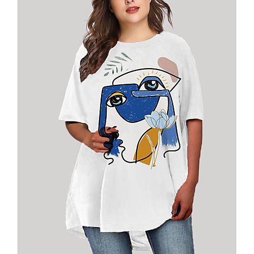 Women's Plus Size Dresses T Shirt Dress Tee Dress Short Mini Dress Half Sleeve Graphic Color Block Geometry Print Casual Fall White XL XXL 3XL 4XL 5XL / Holiday
Women's Plus Size Dresses T Shirt Dress Tee Dress Short Mini Dress Half Sleeve Graphic Color Block Geometry Print Casual Fall White XL XXL 3XL 4XL 5XL / Holiday