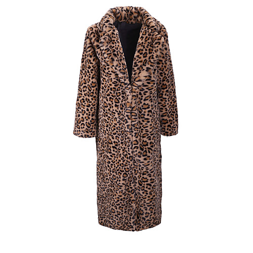 Women's Leopard Print Fall & Winter Faux Fur Coat Regular Daily Long Sleeve Faux Fur Coat Tops Khaki
Women's Leopard Print Fall & Winter Faux Fur Coat Regular Daily Long Sleeve Faux Fur Coat Tops Khaki