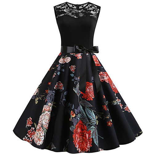 Women's A Line Dress Midi Dress Black Sleeveless Floral Summer Round Neck Elegant 2021 S M L XL XXL
Women's A Line Dress Midi Dress Black Sleeveless Floral Summer Round Neck Elegant 2021 S M L XL XXL