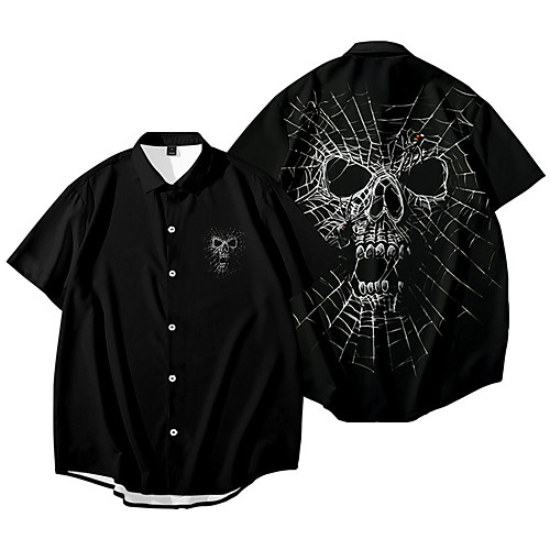 Men's Shirt 3D Print Skull Button-Down 3D Print Short Sleeve Daily Tops Casual Fashion Hawaiian Black
Men's Shirt 3D Print Skull Button-Down 3D Print Short Sleeve Daily Tops Casual Fashion Hawaiian Black