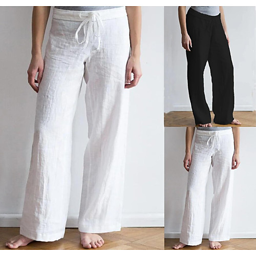 Women's High Waist Yoga Pants Wide Leg Drawstring Bottoms Breathable Quick Dry Moisture Wicking Solid Color White Black Yoga Fitness Gym Workout Winter Sports Activewear Micro-elastic Loose
Women's High Waist Yoga Pants Wide Leg Drawstring Bottoms Breathable Quick Dry Moisture Wicking Solid Color White Black Yoga Fitness Gym Workout Winter Sports Activewear Micro-elastic Loose