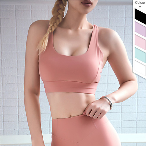 Women's Scoop Neck Sports Bra Medium Support Open Back Removable Pad Solid Color White Black Red Pink Green Nylon Spandex Yoga Fitness Gym Workout Bra Top Sport Activewear Breathable Quick Dry
Women's Scoop Neck Sports Bra Medium Support Open Back Removable Pad Solid Color White Black Red Pink Green Nylon Spandex Yoga Fitness Gym Workout Bra Top Sport Activewear Breathable Quick Dry