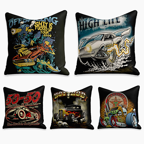 5 pcs Linen Pillow Cover, Cartoon Square Zipper Polyester Traditional Classic
5 pcs Linen Pillow Cover, Cartoon Square Zipper Polyester Traditional Classic