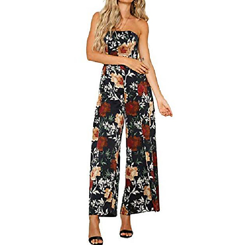 unifizz women's off shoulder strapless backless tie front floral print wide leg pants jumpsuit romper white size l
unifizz women's off shoulder strapless backless tie front floral print wide leg pants jumpsuit romper white size l