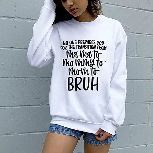 Women's Sweatshirt Pullover Pure Color Crew Neck Letter Printed Sport Athleisure Sweatshirt Top Long Sleeve Breathable Soft Comfortable Everyday Use Street Casual Daily Outdoor
Women's Sweatshirt Pullover Pure Color Crew Neck Letter Printed Sport Athleisure Sweatshirt Top Long Sleeve Breathable Soft Comfortable Everyday Use Street Casual Daily Outdoor