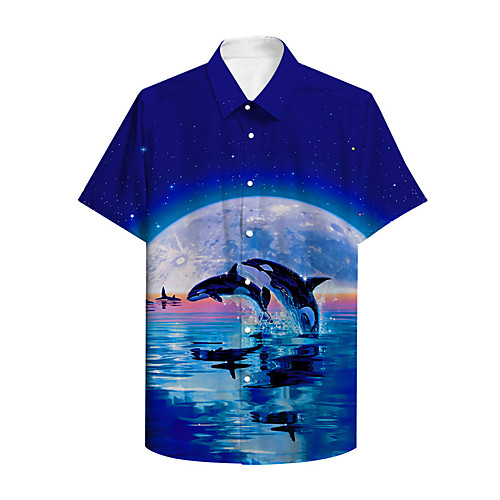 Men's Shirt 3D Print Graphic Prints Fish Animal Button-Down Print Short Sleeve Daily Tops Casual Designer Big and Tall Blue
Men's Shirt 3D Print Graphic Prints Fish Animal Button-Down Print Short Sleeve Daily Tops Casual Designer Big and Tall Blue