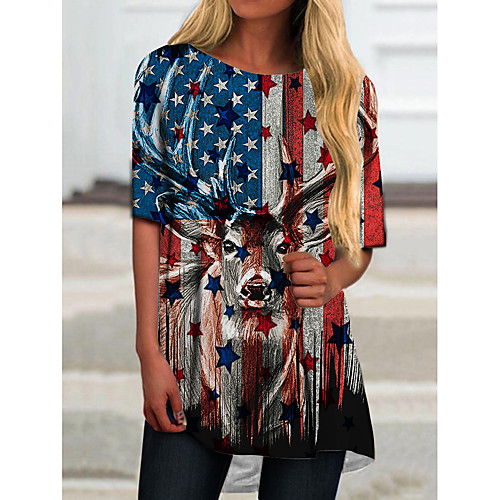Women's T Shirt Dress Tee Dress Short Mini Dress Blue Half Sleeve Color Block Flag Animal Print Spring Summer Round Neck Casual 2021 S M L XL XXL 3XL
Women's T Shirt Dress Tee Dress Short Mini Dress Blue Half Sleeve Color Block Flag Animal Print Spring Summer Round Neck Casual 2021 S M L XL XXL 3XL