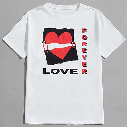 Men's T shirt Hot Stamping Heart Graphic Prints Print Short Sleeve Daily Tops 100% Cotton Basic Fashion Classic White
Men's T shirt Hot Stamping Heart Graphic Prints Print Short Sleeve Daily Tops 100% Cotton Basic Fashion Classic White