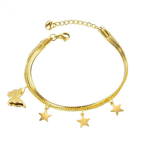 Women's Charm Bracelet Classic Fashion Cute Titanium Steel Bracelet Jewelry Gold For Anniversary Date Birthday Festival
Women's Charm Bracelet Classic Fashion Cute Titanium Steel Bracelet Jewelry Gold For Anniversary Date Birthday Festival