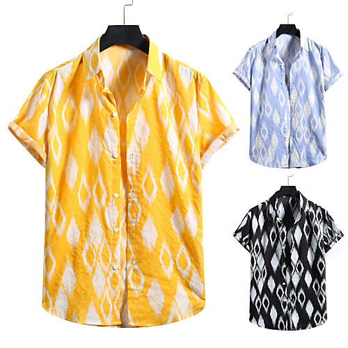 Men's Shirt 3D Print Graphic Prints Print Short Sleeve Vacation Tops Black Yellow Light Blue
Men's Shirt 3D Print Graphic Prints Print Short Sleeve Vacation Tops Black Yellow Light Blue
