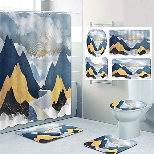 Beautiful Mountains Pattern Printing Bathroom Shower Curtain Leisure Toilet Four-Piece Design
Beautiful Mountains Pattern Printing Bathroom Shower Curtain Leisure Toilet Four-Piece Design