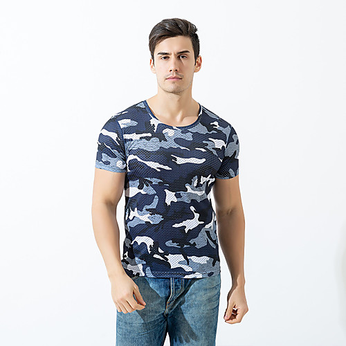 Men's Hunting T-shirt Short Sleeve Outdoor Summer Quick Dry Breathability Wearable Soft Camo / Camouflage Polyester Camouflage Red Army Green Grey Sky Blue
Men's Hunting T-shirt Short Sleeve Outdoor Summer Quick Dry Breathability Wearable Soft Camo / Camouflage Polyester Camouflage Red Army Green Grey Sky Blue