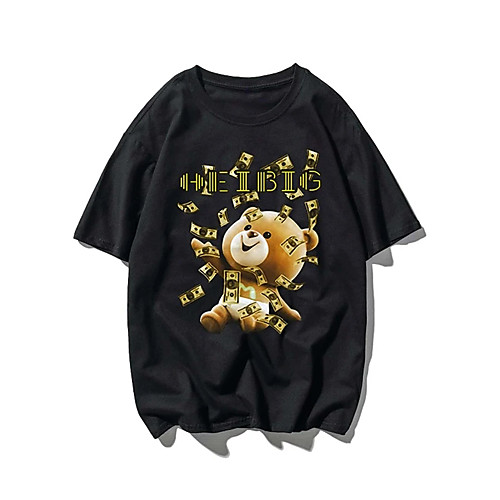 Men's Unisex T shirt Hot Stamping Bear Animal Plus Size Print Short Sleeve Casual Tops 100% Cotton Basic Casual Fashion Black
Men's Unisex T shirt Hot Stamping Bear Animal Plus Size Print Short Sleeve Casual Tops 100% Cotton Basic Casual Fashion Black