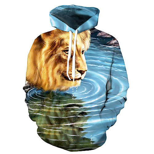 Men's Pullover Hoodie Sweatshirt Graphic Prints Lion Animal Print Daily Sports 3D Print 3D Print Casual Hoodies Sweatshirts Blue
Men's Pullover Hoodie Sweatshirt Graphic Prints Lion Animal Print Daily Sports 3D Print 3D Print Casual Hoodies Sweatshirts Blue