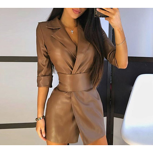 Women's Shirt Dress Short Mini Dress Black Brown Long Sleeve Striped Solid Color Patchwork Print Fall Winter V Neck Casual Sexy 2021 S M L
Women's Shirt Dress Short Mini Dress Black Brown Long Sleeve Striped Solid Color Patchwork Print Fall Winter V Neck Casual Sexy 2021 S M L