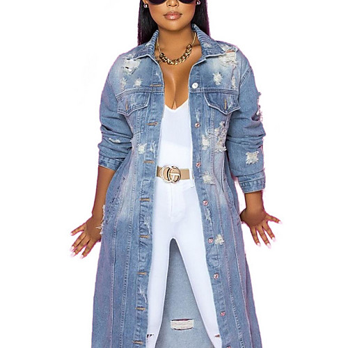 Women's Solid Colored Patchwork Spring & Summer Denim Jacket Long Daily Long Sleeve Denim Coat Tops Light Blue
Women's Solid Colored Patchwork Spring & Summer Denim Jacket Long Daily Long Sleeve Denim Coat Tops Light Blue