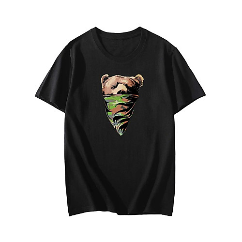 Men's T shirt Hot Stamping Bear Animal Print Short Sleeve Daily Tops 100% Cotton Fashion Vintage Classic Black
Men's T shirt Hot Stamping Bear Animal Print Short Sleeve Daily Tops 100% Cotton Fashion Vintage Classic Black