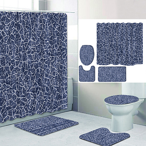 Shower Curtain Simple Series Digital Printing Four-piece Set Shower Curtains and Hooks Modern Polyester Machine Made Waterproof Bathroom
Shower Curtain Simple Series Digital Printing Four-piece Set Shower Curtains and Hooks Modern Polyester Machine Made Waterproof Bathroom