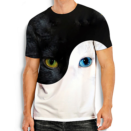 Men's Tees T shirt Other Prints Cat Graphic Prints Animal Print Short Sleeve Daily Tops Basic Casual Black / White
Men's Tees T shirt Other Prints Cat Graphic Prints Animal Print Short Sleeve Daily Tops Basic Casual Black / White