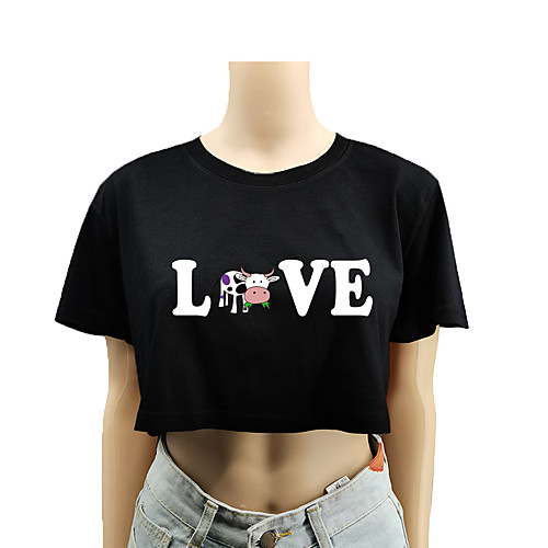 Women's Crop Top Tee / T-shirt Crop Top Crew Neck Letter Printed Sport Athleisure T Shirt Top Short Sleeves Breathable Soft Comfortable Everyday Use Street Casual Daily Outdoor
Women's Crop Top Tee / T-shirt Crop Top Crew Neck Letter Printed Sport Athleisure T Shirt Top Short Sleeves Breathable Soft Comfortable Everyday Use Street Casual Daily Outdoor