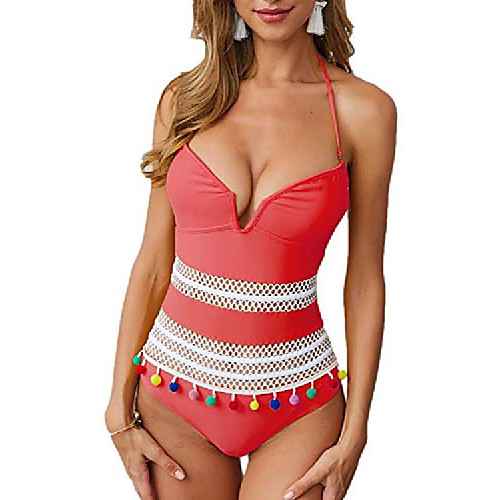 FAOFA Women One Piece Bathing Suit Sexy Halter Plunge V Neck Tie Back Cutout High Cut Swimsuit Red M
FAOFA Women One Piece Bathing Suit Sexy Halter Plunge V Neck Tie Back Cutout High Cut Swimsuit Red M