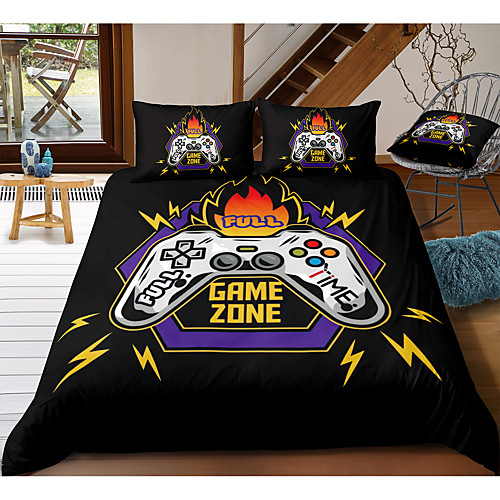 Gamer 3-Piece Duvet Cover Set Hotel Bedding Sets Comforter Cover with Soft Lightweight Microfiber, Include 1 Duvet Cover, 2 Pillowcases for Double/Queen/King(1 Pillowcase for Twin/Single)
Gamer 3-Piece Duvet Cover Set Hotel Bedding Sets Comforter Cover with Soft Lightweight Microfiber, Include 1 Duvet Cover, 2 Pillowcases for Double/Queen/King(1 Pillowcase for Twin/Single)