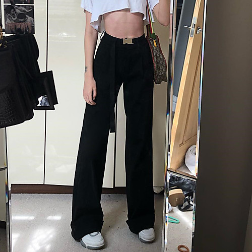 Women's Simple Streetwear Comfort Casual Daily Culotte Pants Plain Full Length Pocket Black
Women's Simple Streetwear Comfort Casual Daily Culotte Pants Plain Full Length Pocket Black