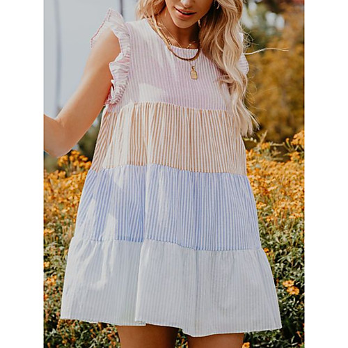 Women's A Line Dress Short Mini Dress Blushing Pink Sleeveless Solid Color Color Block Patchwork Fall Summer Round Neck Elegant Casual 2021 XS S M L
Women's A Line Dress Short Mini Dress Blushing Pink Sleeveless Solid Color Color Block Patchwork Fall Summer Round Neck Elegant Casual 2021 XS S M L