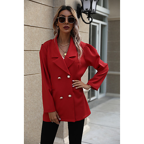 Women's Blazers Solid Color Modern Style Chic & Modern Fall Blazer Long Office / Career Long Sleeve Polyester Coat Tops
Women's Blazers Solid Color Modern Style Chic & Modern Fall Blazer Long Office / Career Long Sleeve Polyester Coat Tops